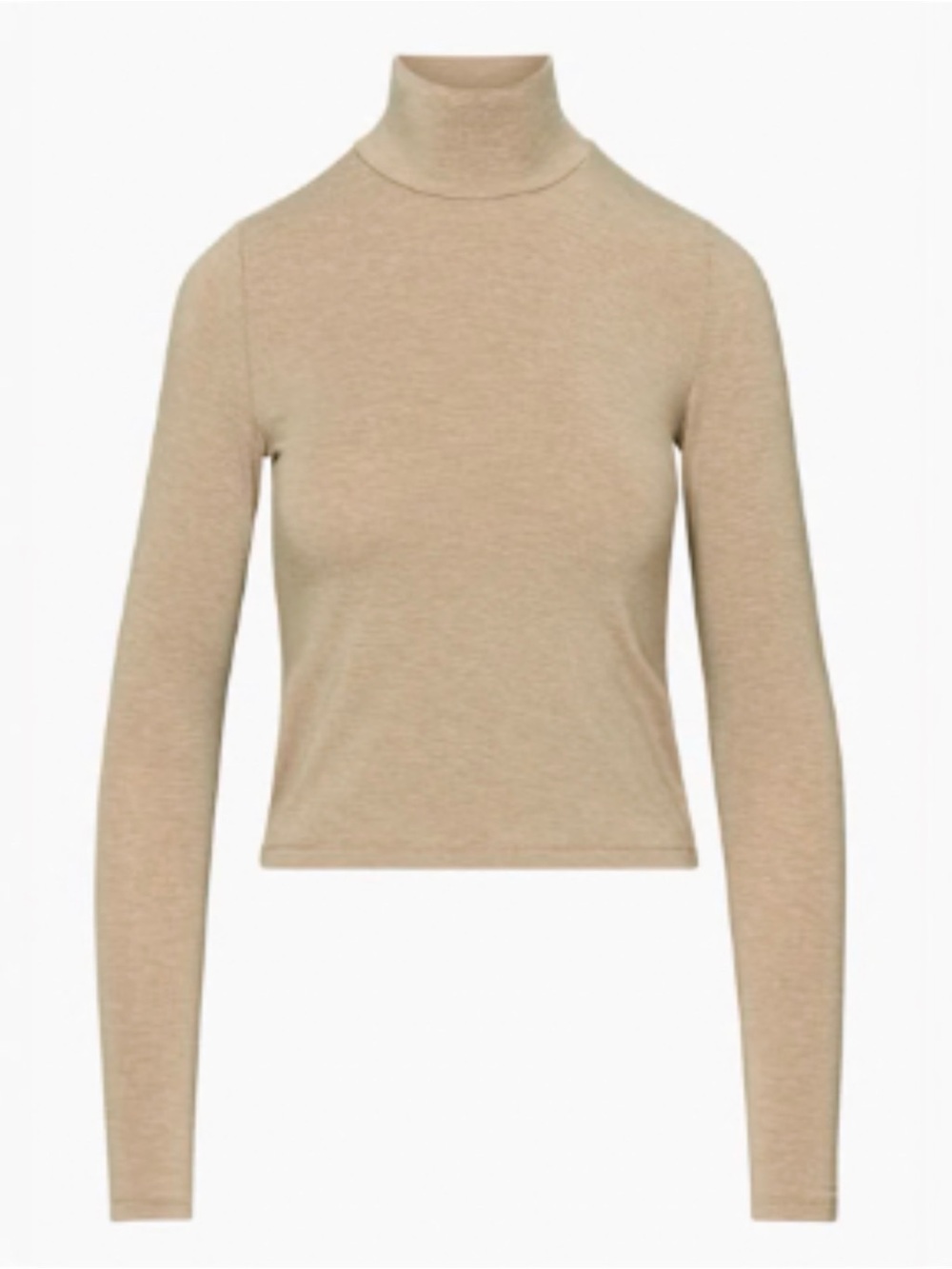 ARITZIA Babaton Everyday Mockneck Longsleeve in Heather Gold Camel - NWT
